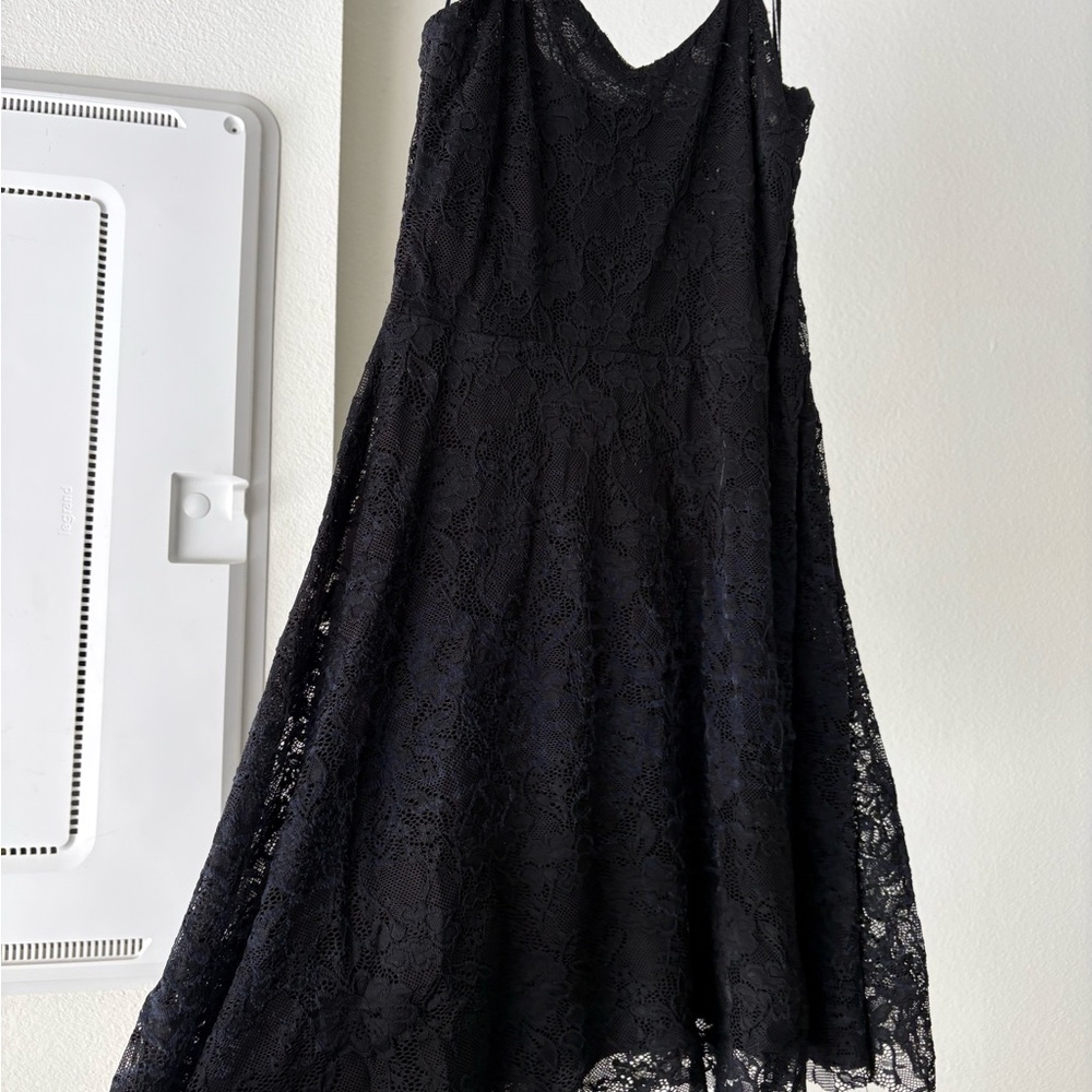 Free People Black Lace Mini Dress